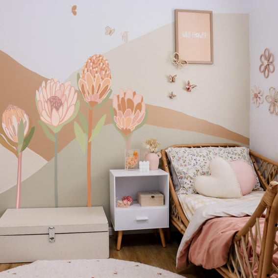 Protea flower wall decals