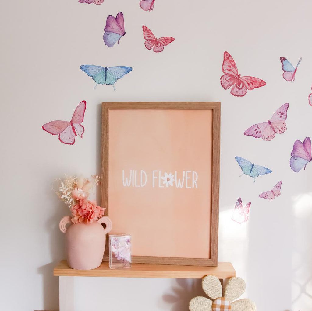 Watercolour Butterfly Wall Decals