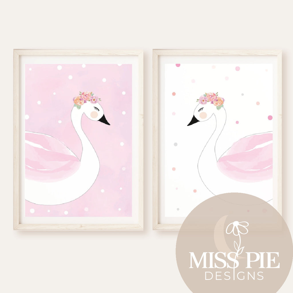 Swans - Print pair