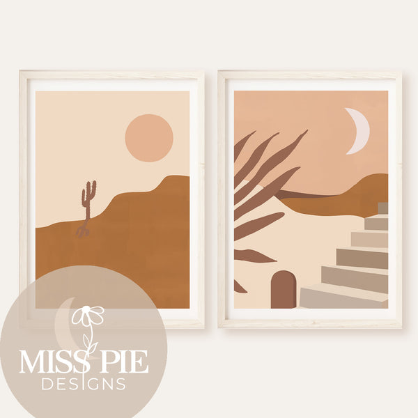 Desert Landscape - Print pair