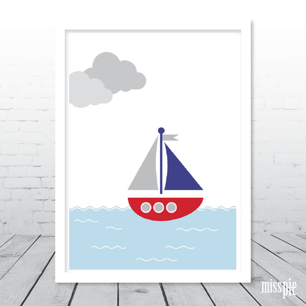 Nautical Boat Print - Seconds