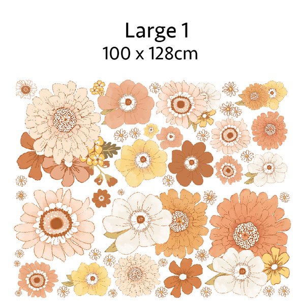 Floral Vibes Decals Medium and Large