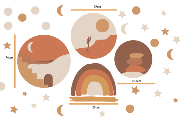 Desert dreaming + Rainbow Wall Decal