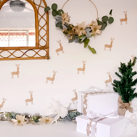 Reindeer Christmas Wall Decals