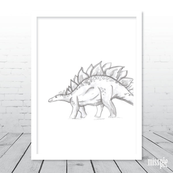 Stegosaurus Dinosaur Print