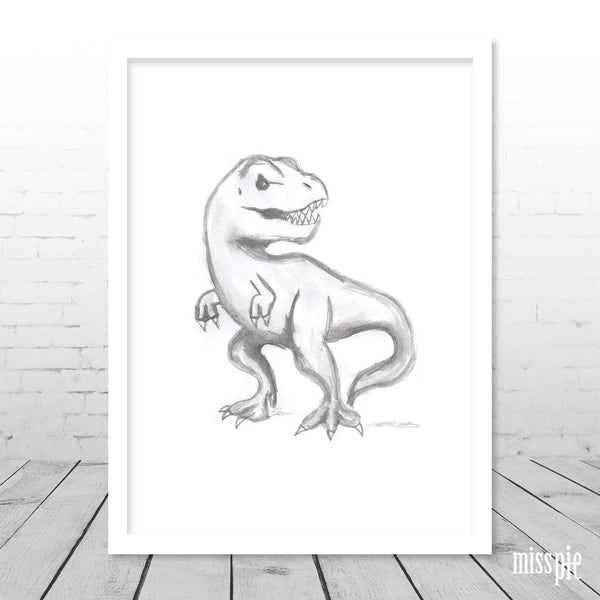 T REX Dinosaur Print