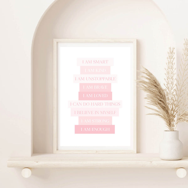 Pink Affirmation print