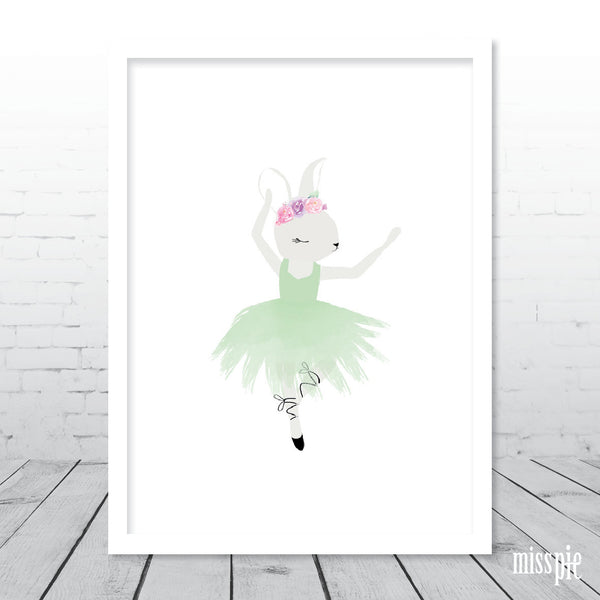 Dancing Ballerina Print - More colour options available