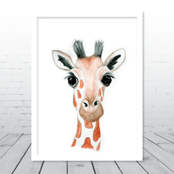 Giraffe Watercolour Print