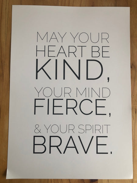 May your heart be kind  Print - sample