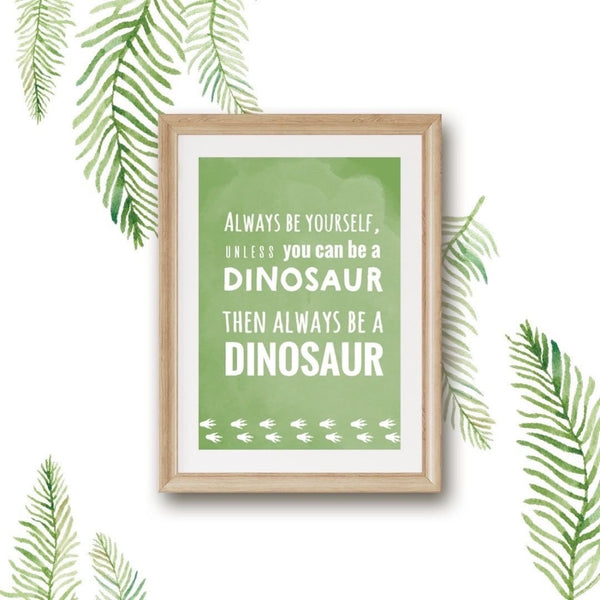 Green Dino Print