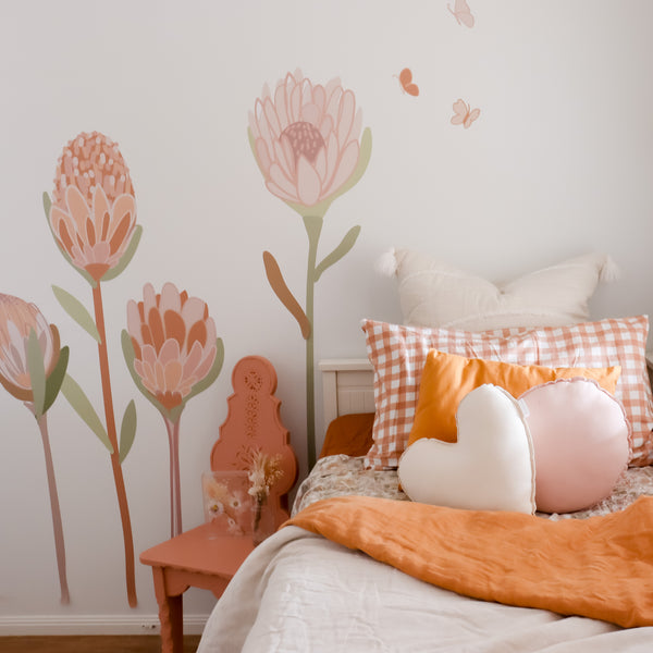 Protea flower wall decals