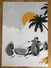Cream car Print - sample