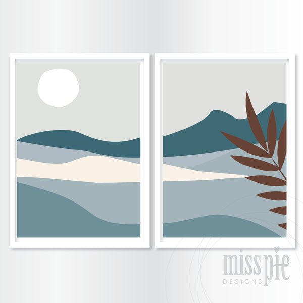 Blue Landscape - Print pair