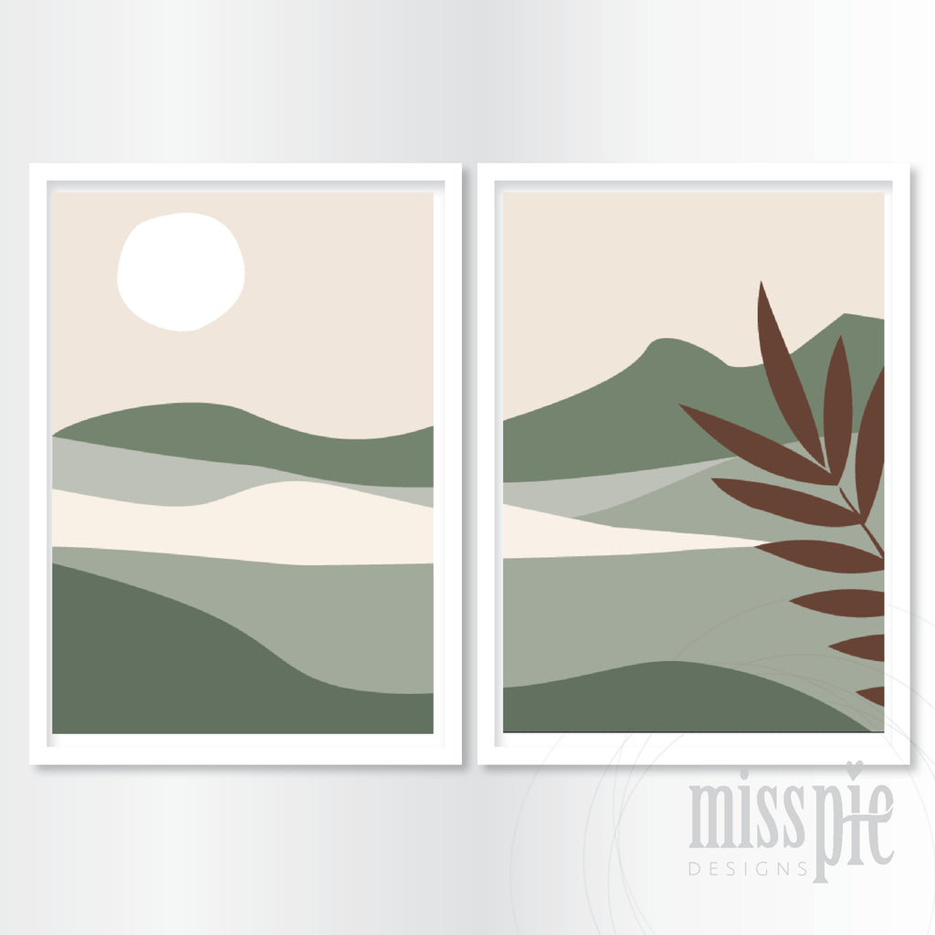 Moss Landscape - Print pair