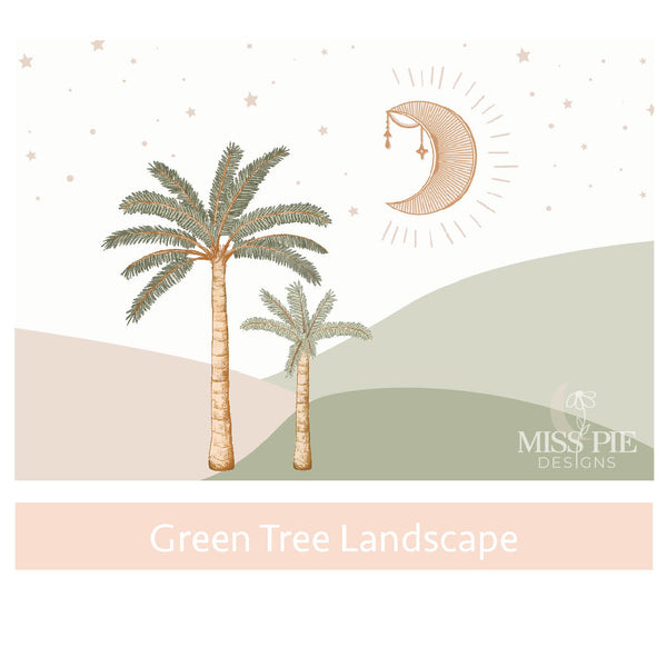Green Tree Landscape Wallpaper
